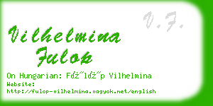 vilhelmina fulop business card